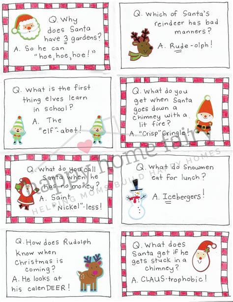 Christmas Jokes Kid Friendly Printable